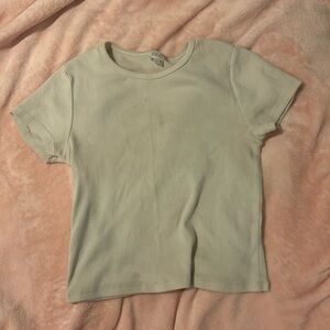 plain white crop top